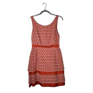 Anthropologie Leifsdottir Sweet Tangelo Scalloped Tiers Dress